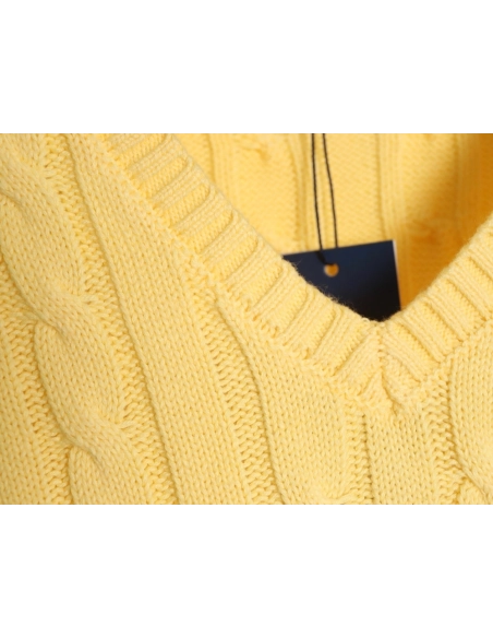 Ralph Lauren small logo knit V-neck sweater,Ralph Lauren