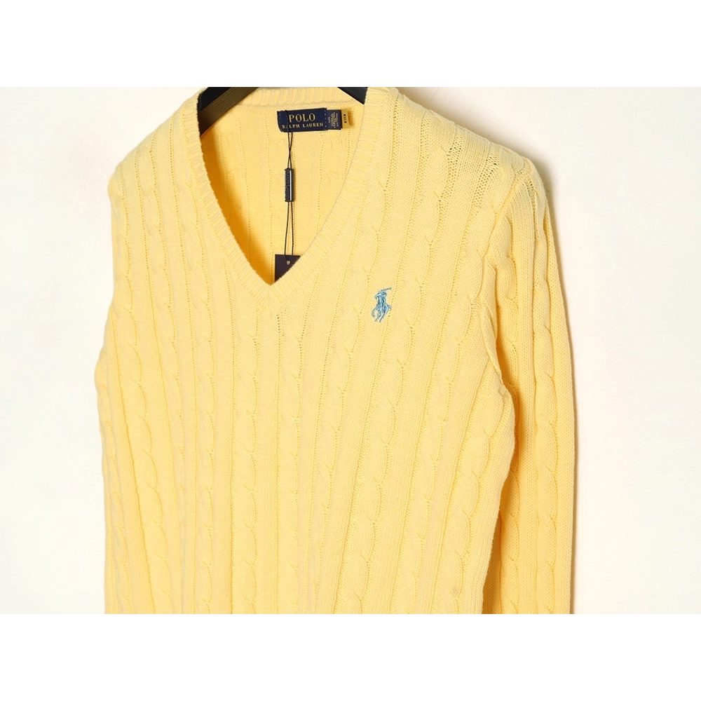 Ralph Lauren small logo knit V-neck sweater,Ralph Lauren