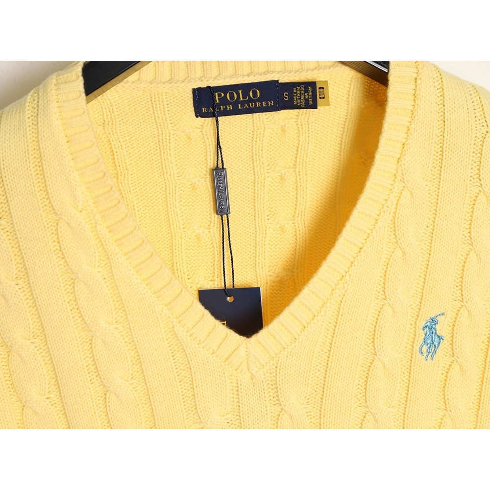 Ralph Lauren small logo knit V-neck sweater,Ralph Lauren