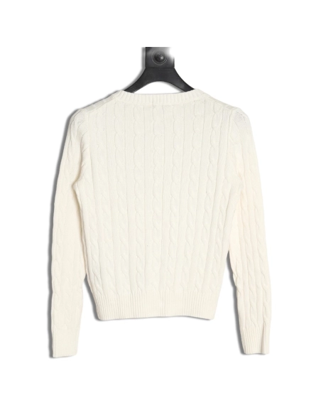 Ralph Lauren Womens Cable Knit V-Neck Sweater TSK1,Ralph Lauren