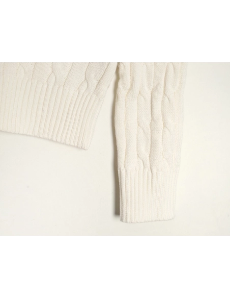 Ralph Lauren Womens Cable Knit V-Neck Sweater TSK1,Ralph Lauren