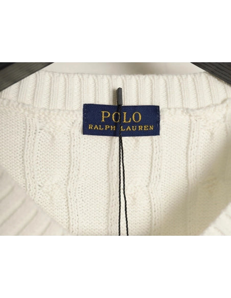 Ralph Lauren Womens Cable Knit V-Neck Sweater TSK1,Ralph Lauren