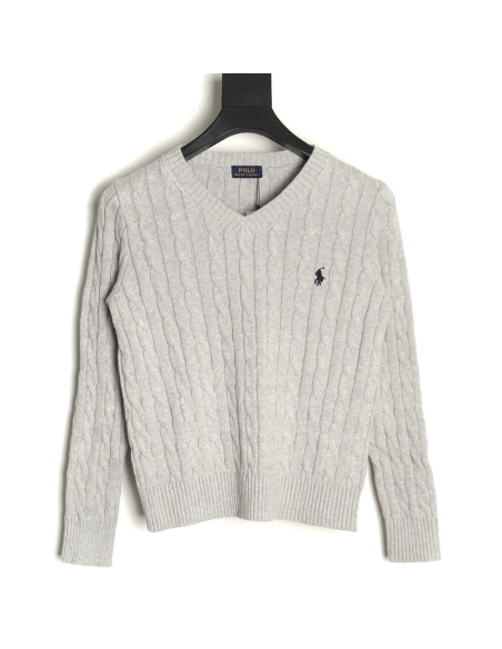 Ralph Lauren Womens Cable Knit V-Neck Sweater,Ralph Lauren
