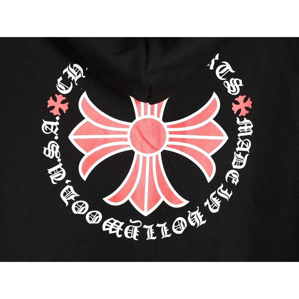 Chrome Hearts Red Cross Print Zip-Up Jacket,Chrome Hearts