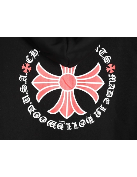 Chrome Hearts Red Cross Print Zip-Up Jacket,Chrome Hearts