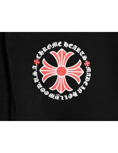 Chrome Hearts Red Cross Print Zip-Up Jacket,Chrome Hearts