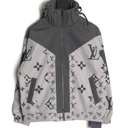 Louis Vuitton patchwork monogram all-over print zip-up trench coat,Louis Vuitton