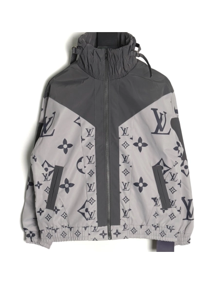 Louis Vuitton patchwork monogram all-over print zip-up trench coat,Louis Vuitton