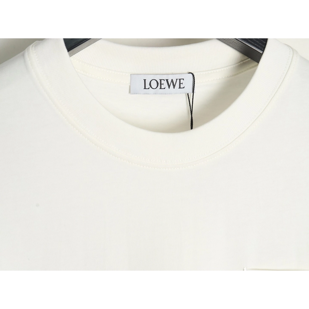Loewe Pocket Logo Embroidered ShortSleeve TShirt,Loewe T Shirt,Tshirt,APPAREL