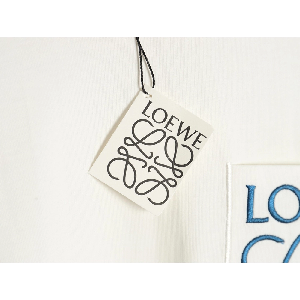 Loewe Pocket Logo Embroidered ShortSleeve TShirt,Loewe T Shirt,Tshirt,APPAREL