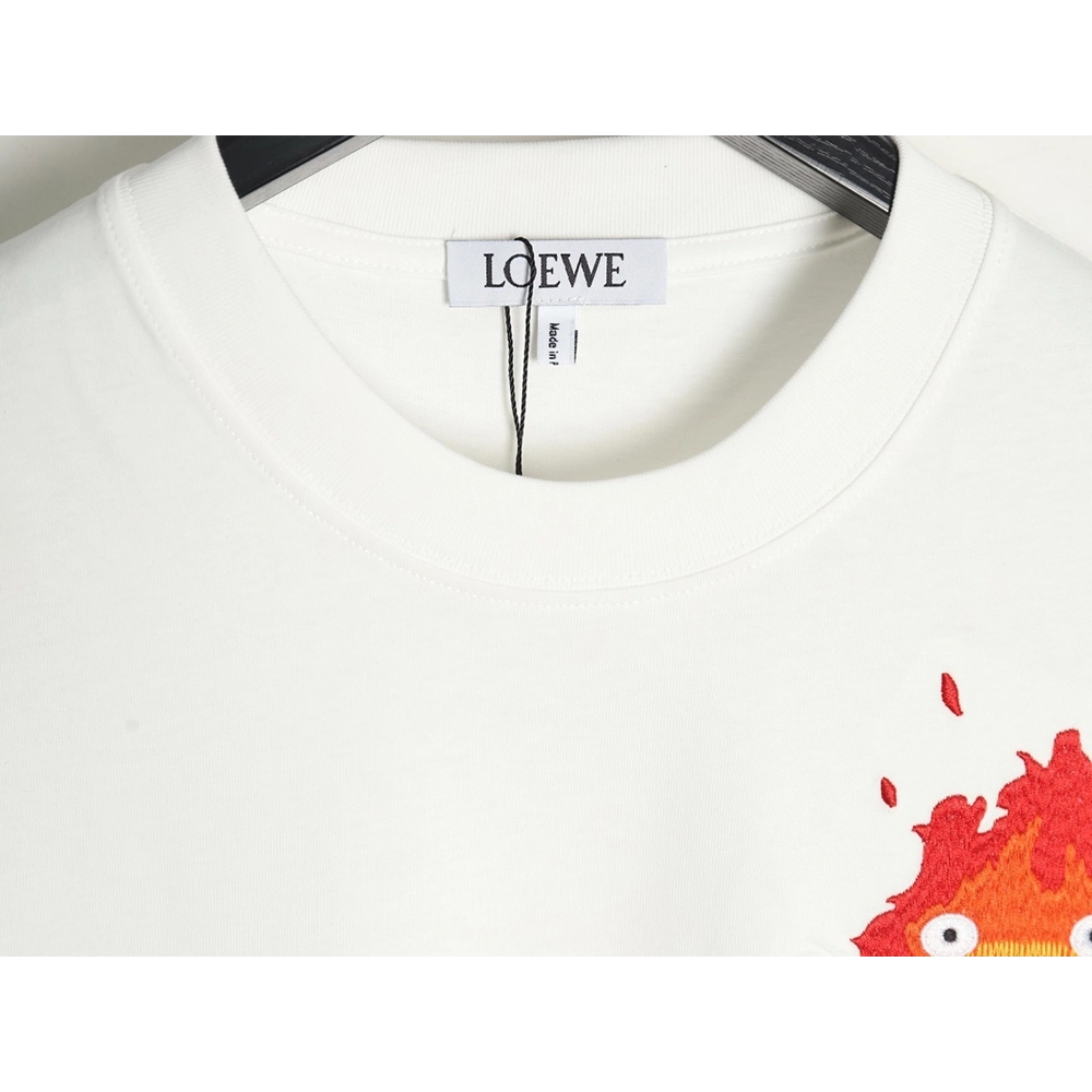 Loewe Collab Pocket FlameEmbroidered ShortSleeve TShirt,Loewe T Shirt,Tshirt,APPAREL