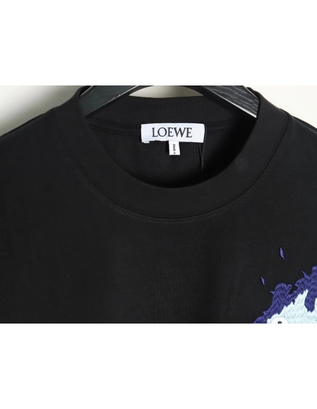 Loewe Collab Pocket FlameEmbroidered ShortSleeve TShirt,Loewe T Shirt,Tshirt,APPAREL