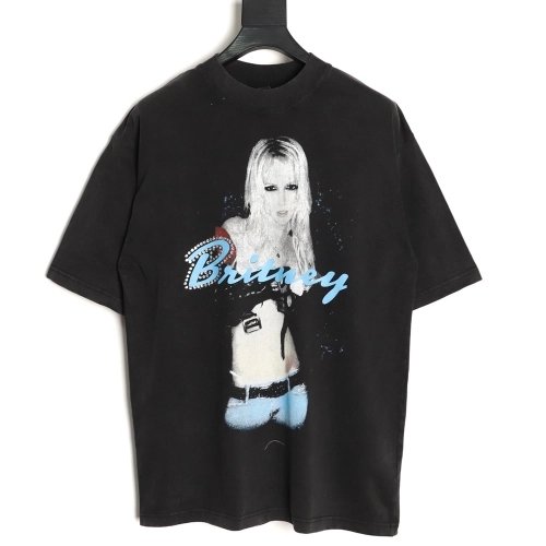 Balenciaga Britney Spears Washed Crew Neck ShortSleeve TShirt,Balenciaga T Shirt,Tshirt,APPAREL