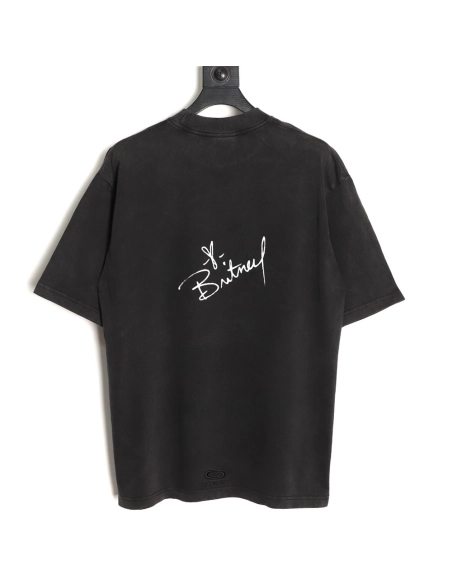 Balenciaga Britney Spears Washed Crew Neck ShortSleeve TShirt,Balenciaga T Shirt,Tshirt,APPAREL