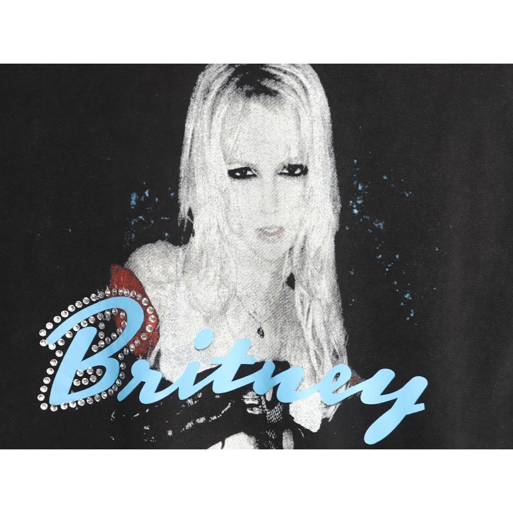 Balenciaga Britney Spears Washed Crew Neck ShortSleeve TShirt,Balenciaga T Shirt,Tshirt,APPAREL