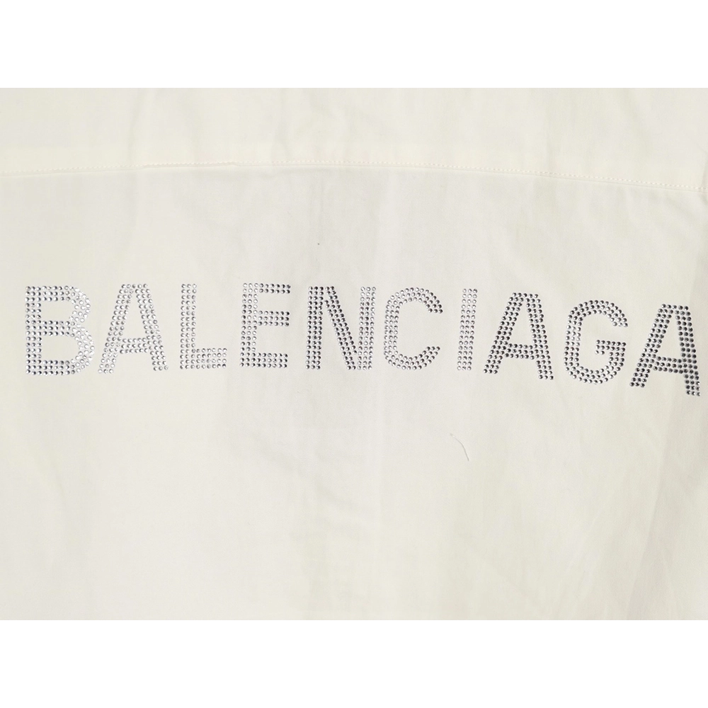 Balenciaga Back Rhinestone Letter Logo Back LongSleeve Shirt,Balenciaga Shirt,Shirt,APPAREL