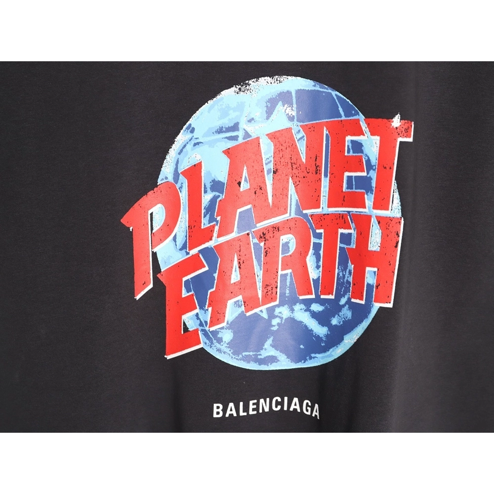 Balenciaga Earth Print Ripped ShortSleeve TShirt,Balenciaga T Shirt,Tshirt,APPAREL