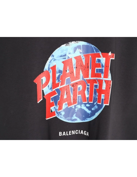 Balenciaga Earth Print Ripped ShortSleeve TShirt,Balenciaga T Shirt,Tshirt,APPAREL