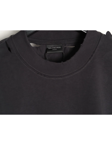 Balenciaga Earth Print Ripped ShortSleeve TShirt,Balenciaga T Shirt,Tshirt,APPAREL