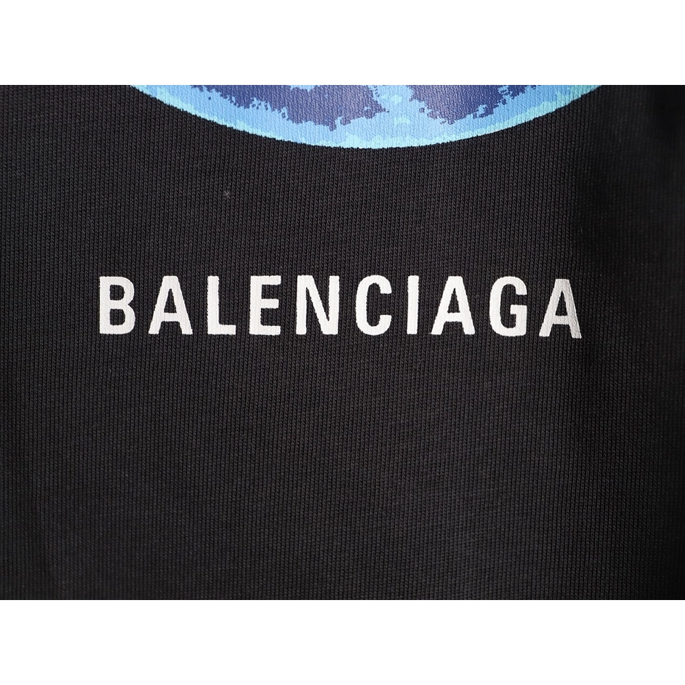 Balenciaga Earth Print Ripped ShortSleeve TShirt,Balenciaga T Shirt,Tshirt,APPAREL
