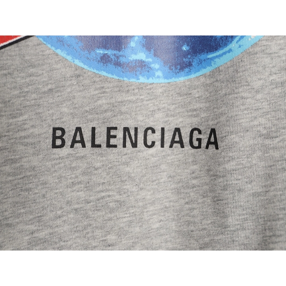 Balenciaga Earth Print Ripped ShortSleeve TShirt,Balenciaga T Shirt,Tshirt,APPAREL