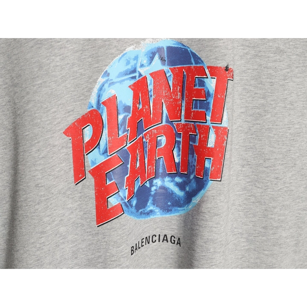 Balenciaga Earth Print Ripped ShortSleeve TShirt,Balenciaga T Shirt,Tshirt,APPAREL