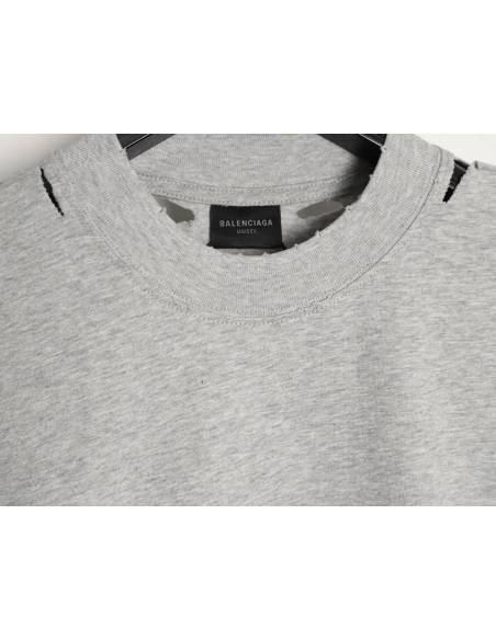 Balenciaga Earth Print Ripped ShortSleeve TShirt,Balenciaga T Shirt,Tshirt,APPAREL