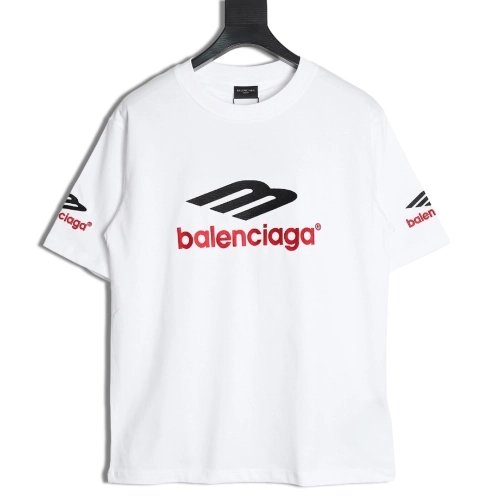 Balenciaga 3M Embroidered Letter Washed ShortSleeve TShirt,Balenciaga T Shirt,Tshirt,APPAREL