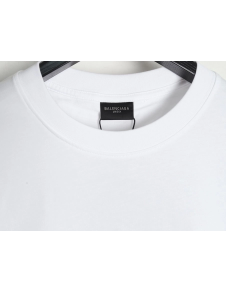 Balenciaga 3M Embroidered Letter Washed ShortSleeve TShirt,Balenciaga T Shirt,Tshirt,APPAREL