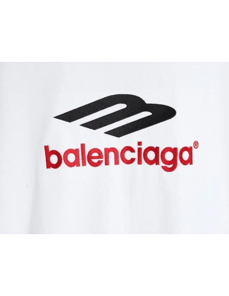 Balenciaga 3M Embroidered Letter Washed ShortSleeve TShirt,Balenciaga T Shirt,Tshirt,APPAREL