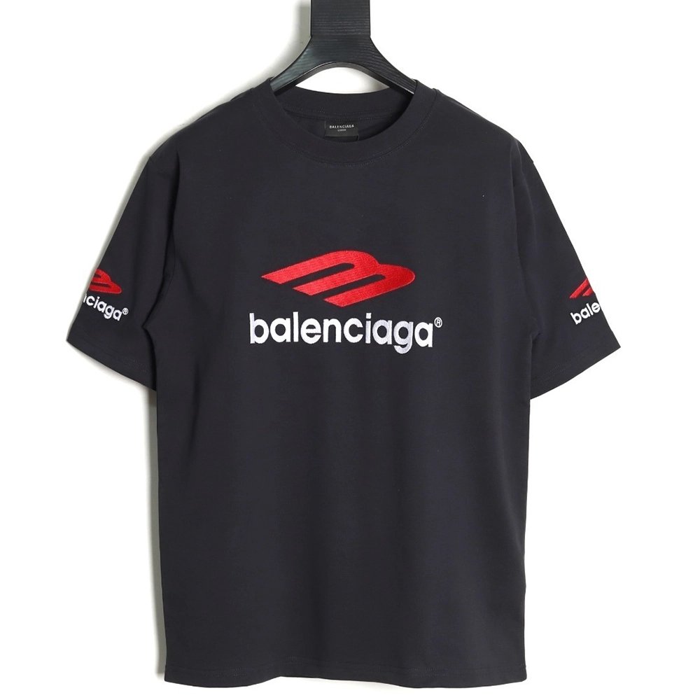 Balenciaga 3M Embroidered Letter Washed ShortSleeve TShirt,Balenciaga T Shirt,Tshirt,APPAREL