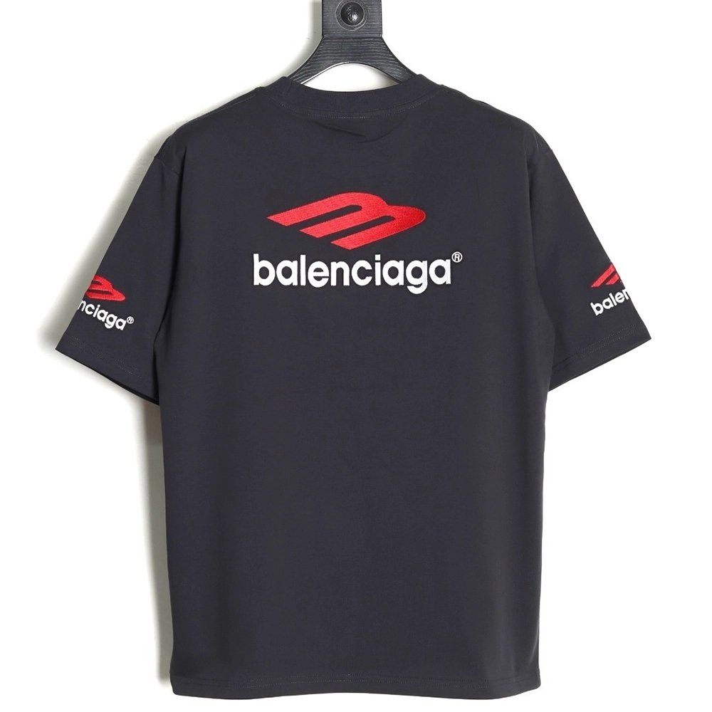 Balenciaga 3M Embroidered Letter Washed ShortSleeve TShirt,Balenciaga T Shirt,Tshirt,APPAREL
