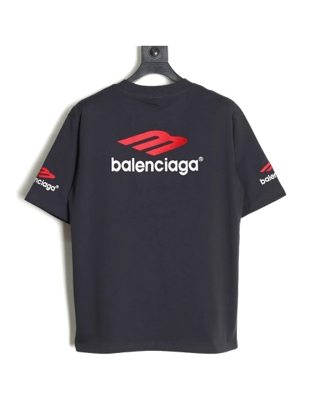 Balenciaga 3M Embroidered Letter Washed ShortSleeve TShirt,Balenciaga T Shirt,Tshirt,APPAREL