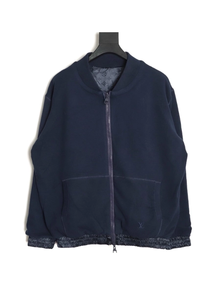 Louis Vuitton Tricolor Monogram Reversible Bomber Jacket,Louis Vuitton Jacket,Jacket,APPAREL