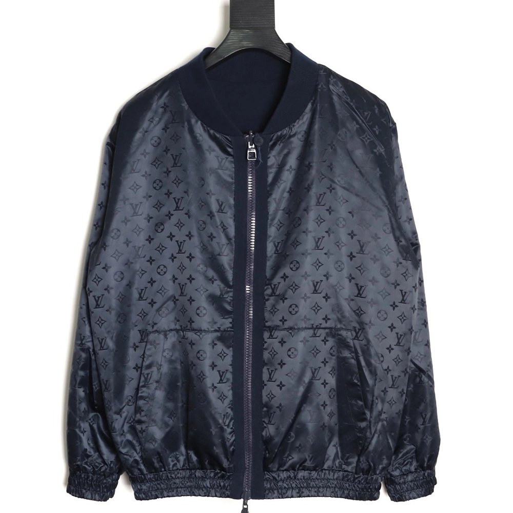 Louis Vuitton Tricolor Monogram Reversible Bomber Jacket,Louis Vuitton Jacket,Jacket,APPAREL