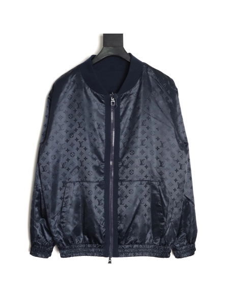 Louis Vuitton Tricolor Monogram Reversible Bomber Jacket,Louis Vuitton Jacket,Jacket,APPAREL