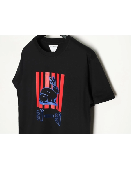 Bottega Veneta Rabbit Print ShortSleeve,Bottega Veneta T Shirt,Tshirt,APPAREL