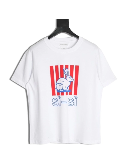 Bottega Veneta Rabbit Print ShortSleeve,Bottega Veneta T Shirt,Tshirt,APPAREL
