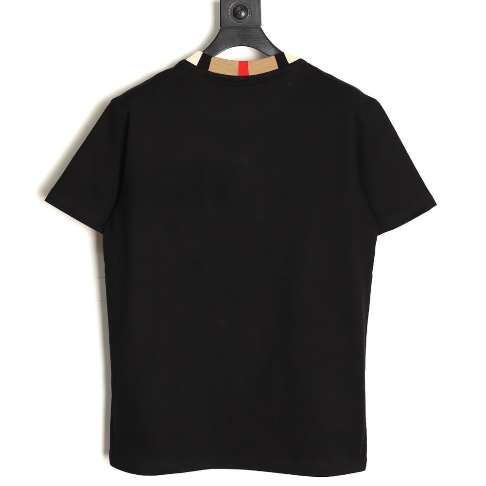 Burberry check collar embroidered logo shortsleeved shirt,Burberry Shirt,Shirt,APPAREL