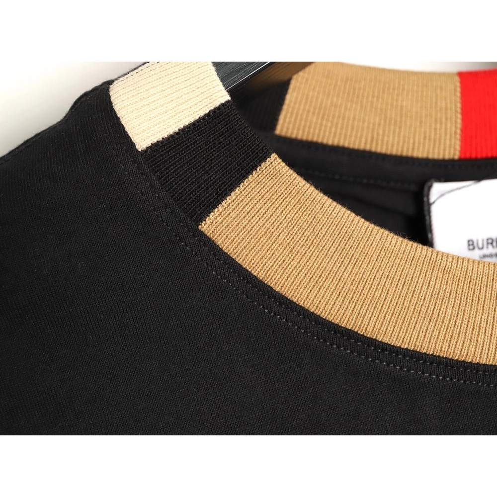 Burberry check collar embroidered logo shortsleeved shirt,Burberry Shirt,Shirt,APPAREL