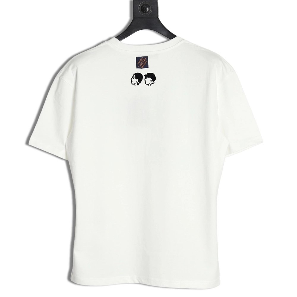 Louis Vuitton Heart Flocked Print ShortSleeve,Louis Vuitton T Shirt,Tshirt,APPAREL