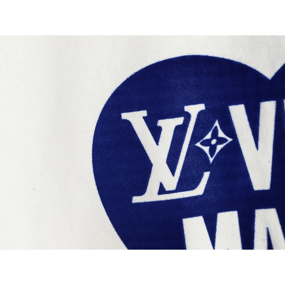 Louis Vuitton Heart Flocked Print ShortSleeve,Louis Vuitton T Shirt,Tshirt,APPAREL