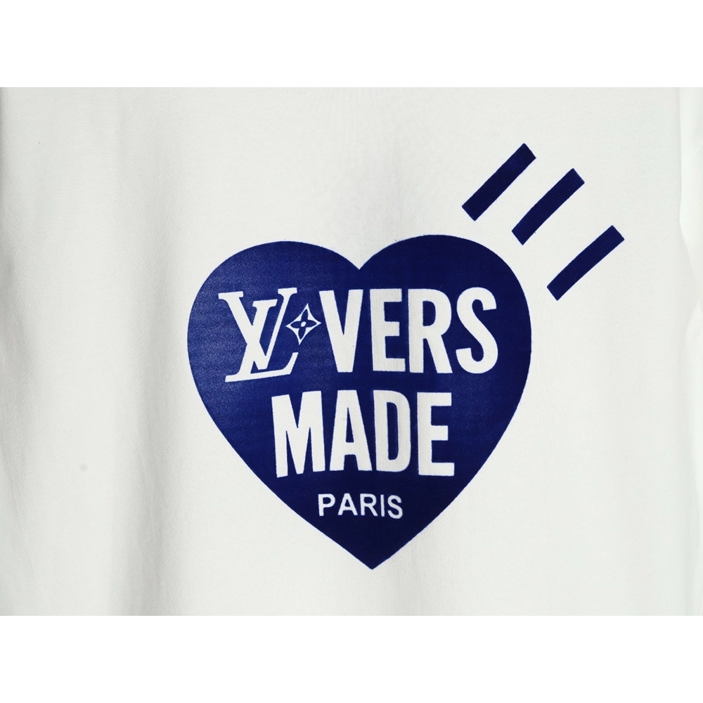 Louis Vuitton Heart Flocked Print ShortSleeve,Louis Vuitton T Shirt,Tshirt,APPAREL