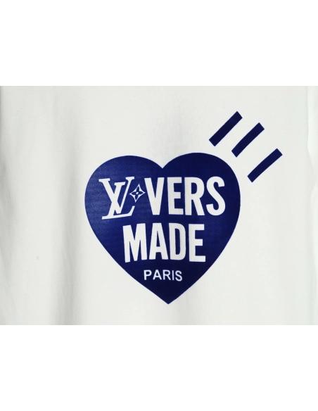 Louis Vuitton Heart Flocked Print ShortSleeve,Louis Vuitton T Shirt,Tshirt,APPAREL