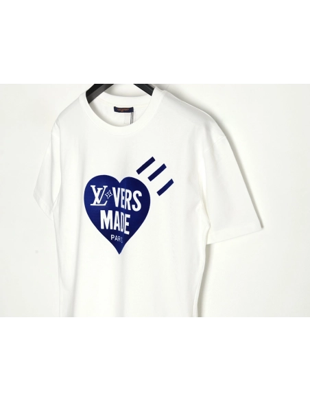 Louis Vuitton Heart Flocked Print ShortSleeve,Louis Vuitton T Shirt,Tshirt,APPAREL