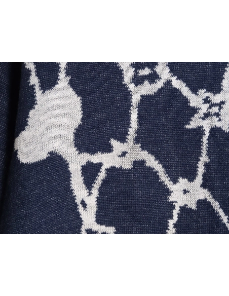 Louis Vuitton Fishnet Jacquard Knit ShortSleeve,Louis Vuitton T Shirt,Tshirt,APPAREL