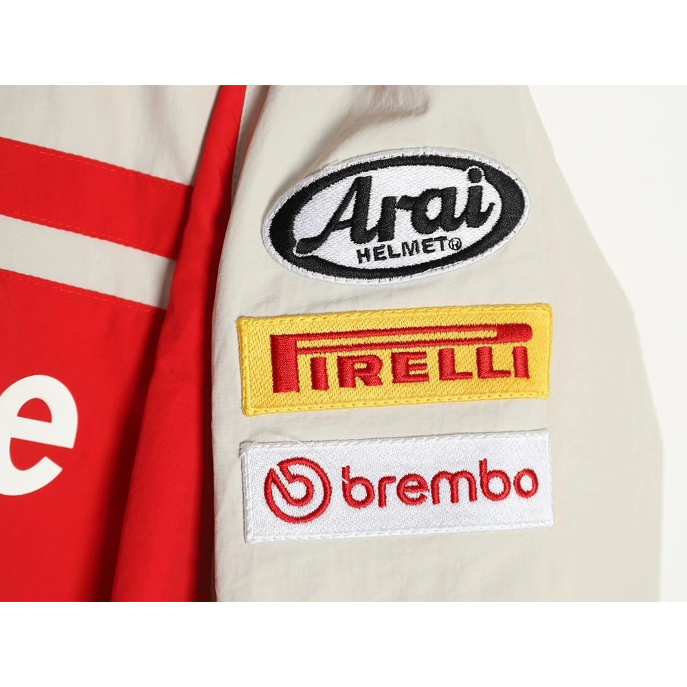 Supreme Ducati Collaboration LogoPrint ColorBlock Track Jacket,Supreme Jacket,Jacket,APPAREL