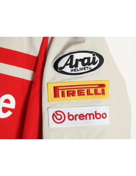 Supreme Ducati Collaboration LogoPrint ColorBlock Track Jacket,Supreme Jacket,Jacket,APPAREL