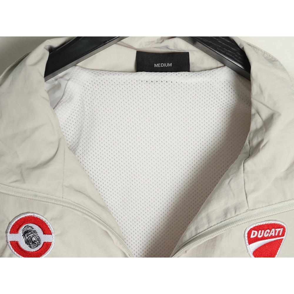Supreme Ducati Collaboration LogoPrint ColorBlock Track Jacket,Supreme Jacket,Jacket,APPAREL