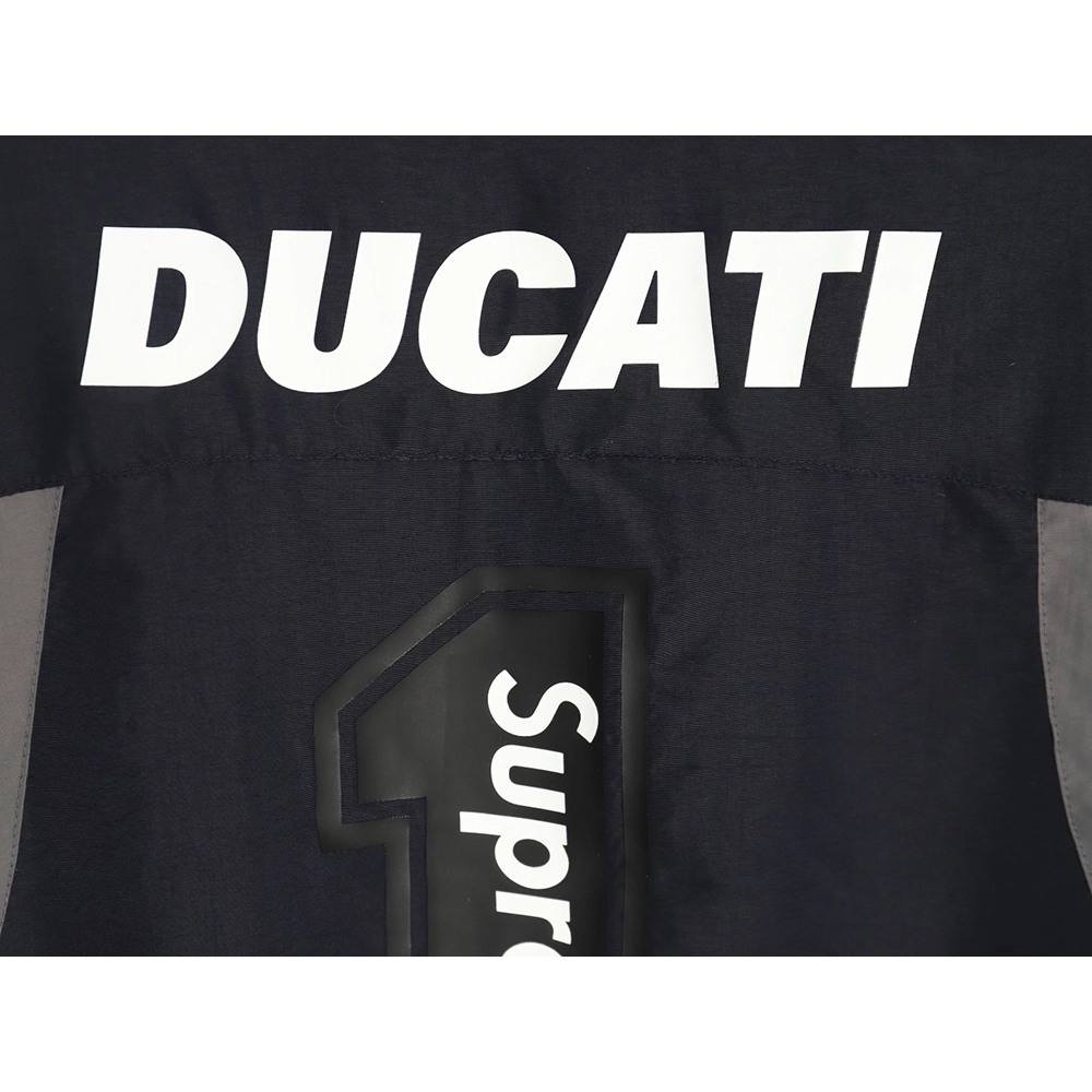 Supreme Ducati Collaboration LogoPrint ColorBlock Track Jacket,Supreme Jacket,Jacket,APPAREL